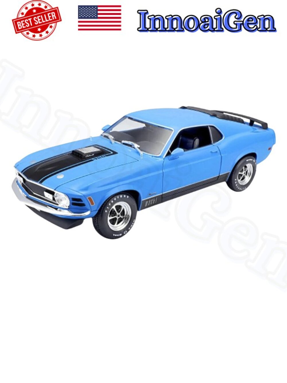 Maisto Special Edition 1970 Ford Mustang Mach 1 Blue 1:18 Diecast Model Car NWB